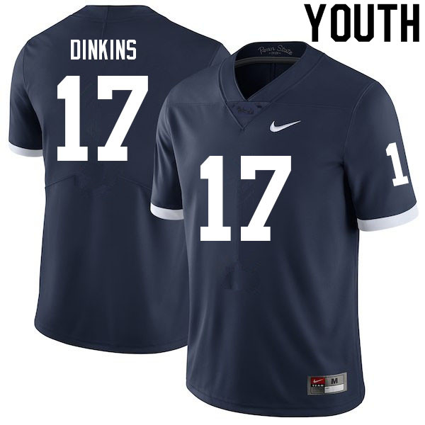 NCAA Nike Youth Penn State Nittany Lions Khalil Dinkins #17 College Football Authentic Navy Stitched Jersey HML5198XF